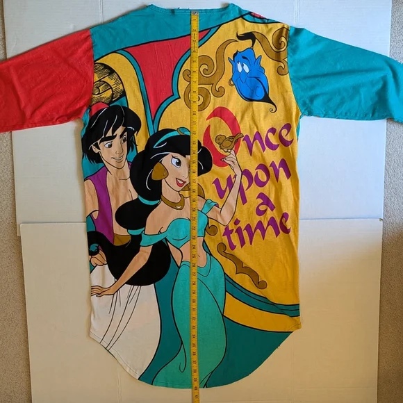 Disney Rare Aladdin, Jasmine, Genie Vintage Night Shirt - Picture 5 of 9